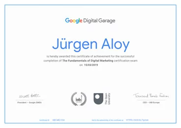 Zertifizierung Google Digital Garage